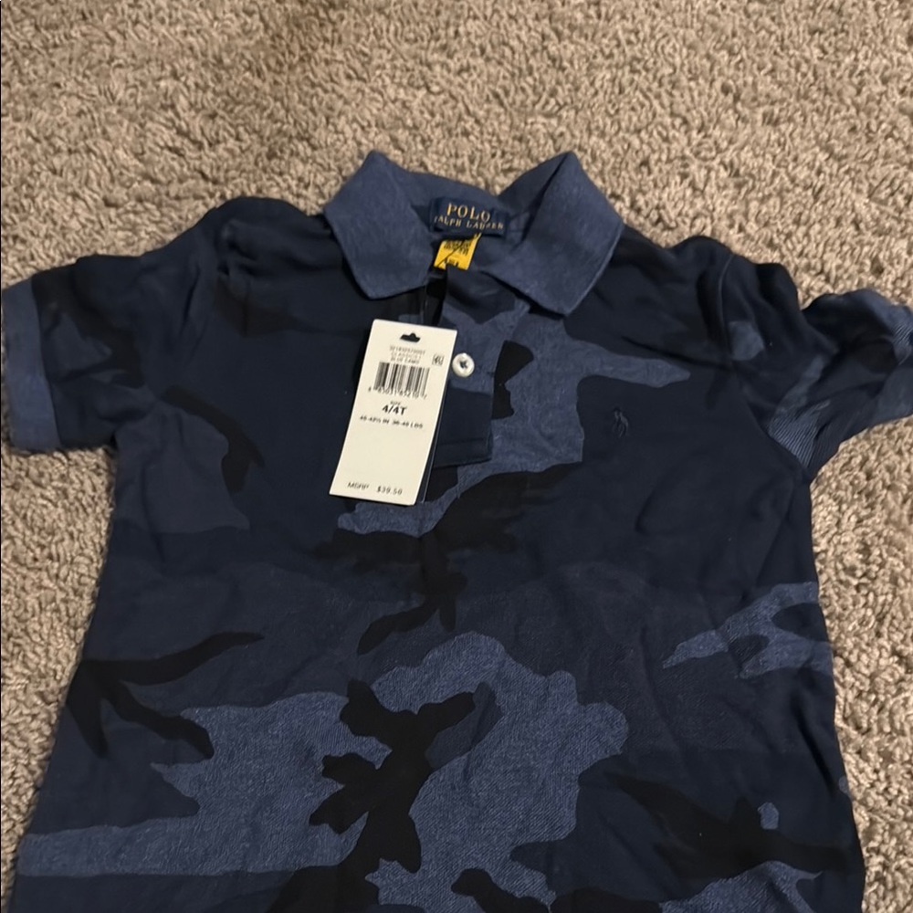 Polo by Ralph Lauren Blue Camouflage Polo Shirt